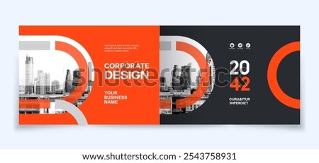 Corporate Book Cover Design Template in A4. Can be adapt to Brochure, Annual Report, Magazine,Poster, Business Presentation, Portfolio, Flyer, Banner, Website.