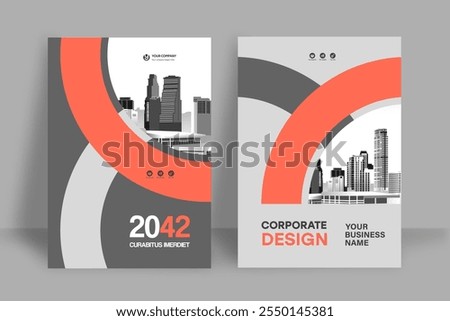 Corporate Book Cover Design Template in A4. Can be adapt to Brochure, Annual Report, Magazine,Poster, Business Presentation, Portfolio, Flyer, Banner, Website.