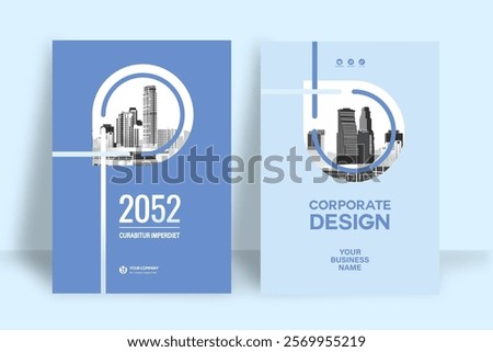 Corporate Book Cover Design Template in A4. Can be adapt to Brochure, Annual Report, Magazine,Poster, Business Presentation, Portfolio, Flyer, Banner, Website.