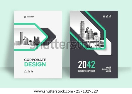 Corporate Book Cover Design Template in A4. Can be adapt to Brochure, Annual Report, Magazine,Poster, Business Presentation, Portfolio, Flyer, Banner, Website.