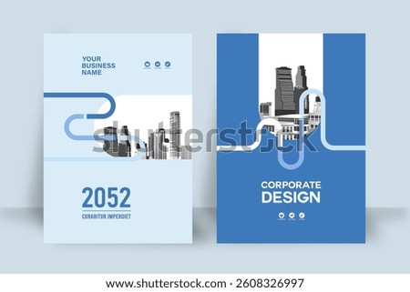 Corporate Book Cover Design Template in A4. Can be adapt to Brochure, Annual Report, Magazine,Poster, Business Presentation, Portfolio, Flyer, Banner, Website.