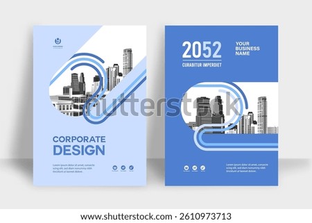 Corporate Book Cover Design Template in A4. Can be adapt to Brochure, Annual Report, Magazine,Poster, Business Presentation, Portfolio, Flyer, Banner, Website.