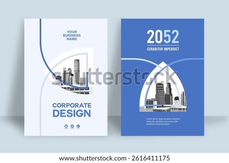 Corporate Book Cover Design Template in A4. Can be adapt to Brochure, Annual Report, Magazine,Poster, Business Presentation, Portfolio, Flyer, Banner, Website.