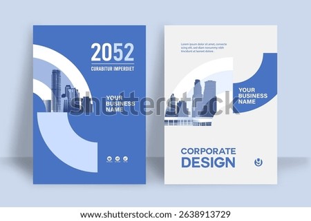 Corporate Book Cover Design Template in A4. Can be adapt to Brochure, Annual Report, Magazine,Poster, Business Presentation, Portfolio, Flyer, Banner, Website.
