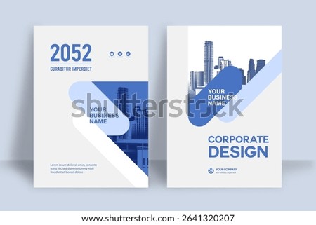 Corporate Book Cover Design Template in A4. Can be adapt to Brochure, Annual Report, Magazine,Poster, Business Presentation, Portfolio, Flyer, Banner, Website.