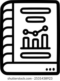 Corporate book doodle vector icon and illustration