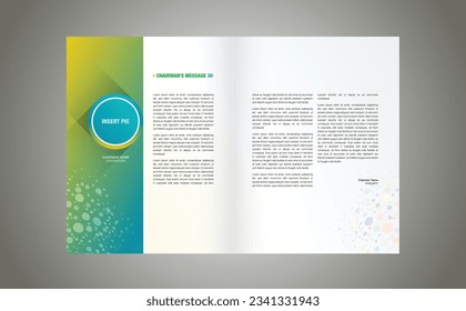 Corporate Book Layout, message page layout for corporate company, InDesign Page Layout, Message Page Design, Book Cover and Flyer Design