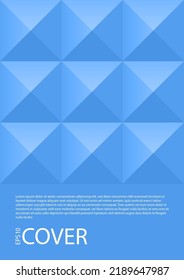 Corporate booklet cover template sample A4 design. Bauhaus style simple journal mockup sample vector. Tile geometric shapes pattern vertical cover design