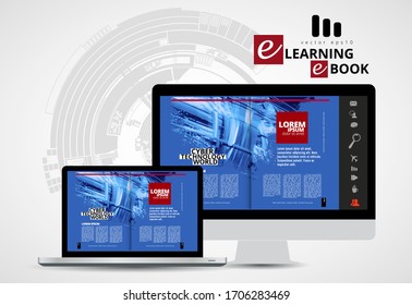 Corporate Booklet oder Präsentationsvorlagen mit Konzept der 3D-Rendering-Technologie