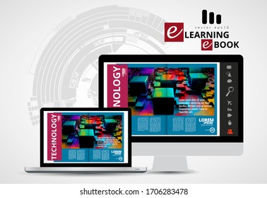 Corporate Booklet oder Präsentationsvorlagen mit Konzept der 3D-Rendering-Technologie