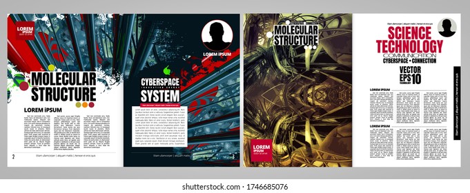 Corporate Booklet oder Präsentationsvorlagen mit Konzept der 3D-Rendering-Technologie