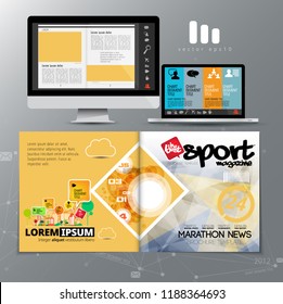 Corporate booklet or presentation templates. Easy for use in flyer, vector