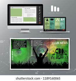 Corporate booklet or presentation templates. Easy for use in flyer, vector