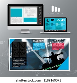 Corporate booklet or presentation templates. Easy for use in flyer, vector