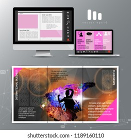 Corporate booklet or presentation templates. Easy for use in flyer, vector
