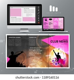 Corporate booklet or presentation templates. Easy for use in flyer, vector