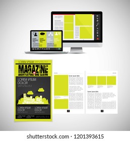 Corporate booklet or presentation templates. Easy for use in flyer, vector