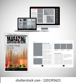 Corporate booklet or presentation templates. Easy for use in flyer, vector