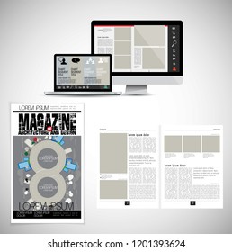 Corporate booklet or presentation templates. Easy for use in flyer, vector