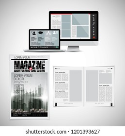 Corporate booklet or presentation templates. Easy for use in flyer, vector