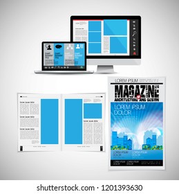 Corporate booklet or presentation templates. Easy for use in flyer, vector