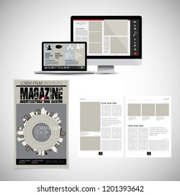 Corporate booklet or presentation templates. Easy for use in flyer, vector