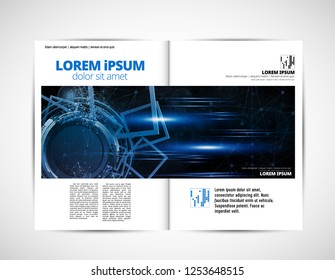 Corporate booklet or presentation templates. Easy for use in flyer, vector