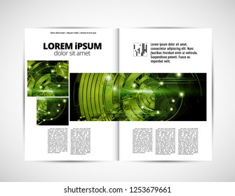 Folleto corporativo o plantillas de presentación. Fácil de usar en volante, vector