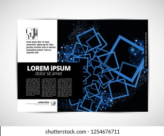 Folleto corporativo o plantillas de presentación. Fácil de usar en volante, vector