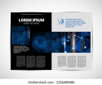 Corporate booklet or presentation templates. Easy for use in flyer, vector
