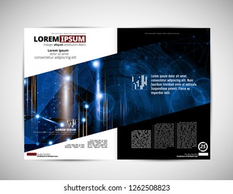 Corporate booklet or presentation templates. Easy for use in flyer, vector