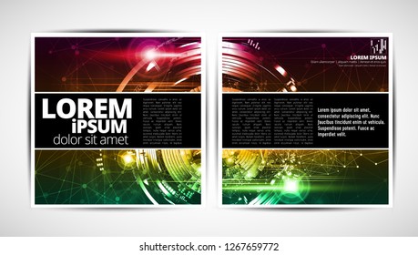 Corporate booklet or presentation templates. Easy for use in flyer, vector