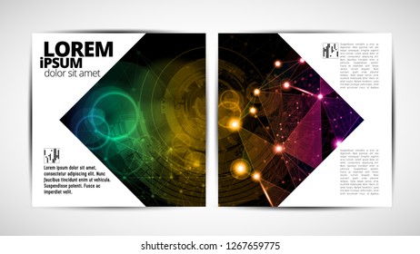 Corporate booklet or presentation templates. Easy for use in flyer, vector