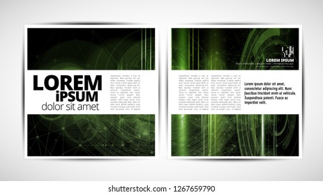 Corporate booklet or presentation templates. Easy for use in flyer, vector