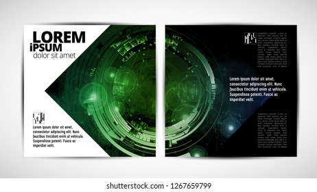 Corporate booklet or presentation templates. Easy for use in flyer, vector