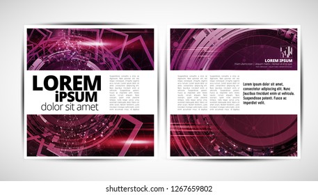 Corporate booklet or presentation templates. Easy for use in flyer, vector