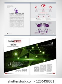 corporate booklet or presentation templates. Easy for use in flyer, vector