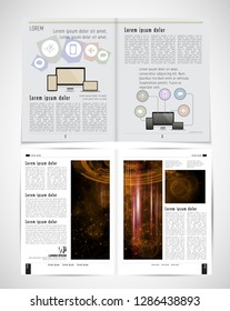 corporate booklet or presentation templates. Easy for use in flyer, vector