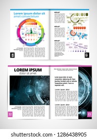 folletos corporativos o plantillas de presentación. Fácil de usar en volante, vector