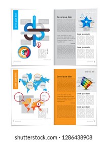 folletos corporativos o plantillas de presentación. Fácil de usar en volante, vector