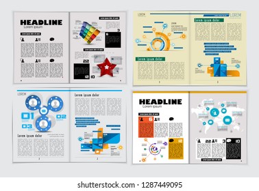 Corporate Booklet oder Präsentationsvorlagen. Einfach in Flyer, Vektorgrafik