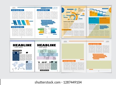Corporate booklet or presentation templates. Easy for use in flyer, vector