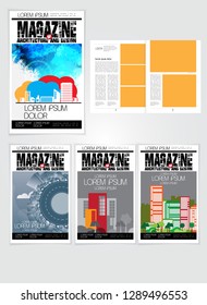 Corporate booklet or presentation templates. Easy for use in flyer, vector