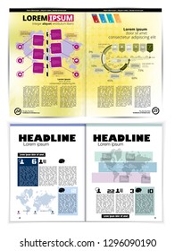 Corporate booklet or presentation templates. Easy for use in flyer, vector