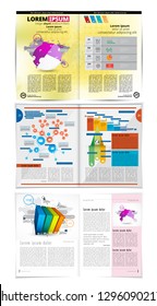 Corporate booklet or presentation templates. Easy for use in flyer, vector