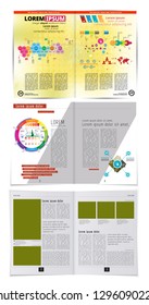 Corporate booklet or presentation templates. Easy for use in flyer, vector