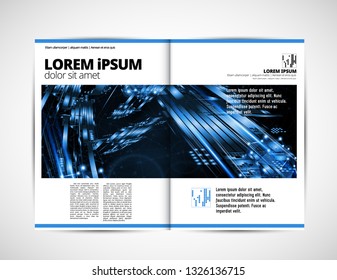 Folleto corporativo o plantillas de presentación. Fácil de usar en volante, vector