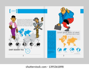 Corporate booklet or presentation templates. Easy for use in flyer, vector