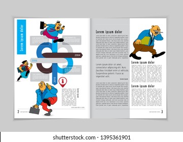 Corporate booklet or presentation templates. Easy for use in flyer, vector