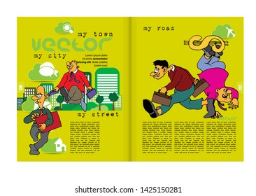 Folleto corporativo o plantillas de presentación. Fácil de usar en volante, vector